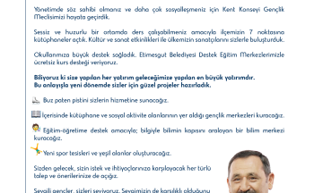 BAŞKAN DEMİREL'DEN GENÇLERE MESAJ VAR!